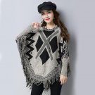 2017 Autumn Boho Fashion Women Cloak Knitted Sweaters Top Batwing Top Poncho Cape Coat Irregular Tas