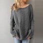 New Women Sweater Autumn Winter Knitted Long Sleeve Patchwork Pullover Sweaters Loose Office Ladies