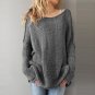 New Women Sweater Autumn Winter Knitted Long Sleeve Patchwork Pullover Sweaters Loose Office Ladies