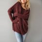 New Women Sweater Autumn Winter Knitted Long Sleeve Patchwork Pullover Sweaters Loose Office Ladies