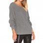 Winter Autumn Women 2017 O-Neck Backless Solid Knitted Sweater Fashion Female Long Sleeve Casual Loo
