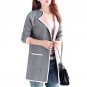 2016 Winter Slim Medium Long Women\'s Cardigans Coat Long Sleeved Patchwork Big Pockets Fashion Knit