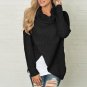 Stylish Knitwear Blusas Long Sleeve Turtle Neck Buttons Asymmetric Split Sweater Women Winter Autumn