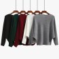 2017 New Fall Winter Fashion Loose Batwing Sleeve Knitted Sweater Women Slash Neck Casual Pullovers