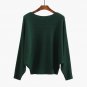 2017 New Fall Winter Fashion Loose Batwing Sleeve Knitted Sweater Women Slash Neck Casual Pullovers
