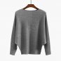 2017 New Fall Winter Fashion Loose Batwing Sleeve Knitted Sweater Women Slash Neck Casual Pullovers