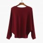 2017 New Fall Winter Fashion Loose Batwing Sleeve Knitted Sweater Women Slash Neck Casual Pullovers