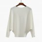 2017 New Fall Winter Fashion Loose Batwing Sleeve Knitted Sweater Women Slash Neck Casual Pullovers