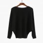 2017 New Fall Winter Fashion Loose Batwing Sleeve Knitted Sweater Women Slash Neck Casual Pullovers