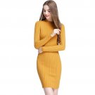 Cashmere Wool Women Knitted Dress Spring Autumn 2017 Long sexy Bodycon Dresses Elastic Slim Twinkle 