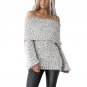 Sexy Women Christmas Off Shoulder Sweater Knitted Slim Fit Jumper Pullovers Tops H9