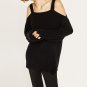 2017 Women Off Shoulder Strappy Long Sleeve Vintage Autumn Warn Casual Loose Solid Black Knitted Swe