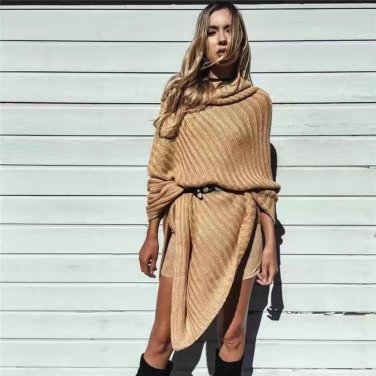 2017 Autumn Winter Women Turtleneck Sweaters Loose Warm Knitted Sleeveless Pullovers Female Vintage 
