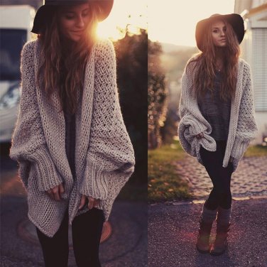 Brand Designed batwing knitted shrug sweater women Autumn winter fashion tricot warm jumper ladies\'
