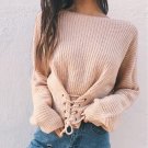 2017 Autumn Winter Long Sleeve Bandage Sexy Women Sweater tops Casual Pullover Knitted Sweaters Lady