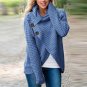 2017 Women Winter Turtleneck Long Sleeve Irregular Hem Buttons Split Sweater Femme Pull Jumper Solid