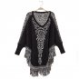 5 Colors 2017 New Women Batwing Sleeve V Neck Casual Sweaters Female Vintage Print Tassel Loose Warm