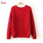 12 Color ! Hot New Autumn Winter Women Cotton Elastic Twist Sweater Lady Knitted Long Sleeve O-neck