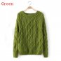 12 Color ! Hot New Autumn Winter Women Cotton Elastic Twist Sweater Lady Knitted Long Sleeve O-neck