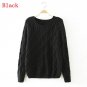 12 Color ! Hot New Autumn Winter Women Cotton Elastic Twist Sweater Lady Knitted Long Sleeve O-neck