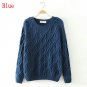 12 Color ! Hot New Autumn Winter Women Cotton Elastic Twist Sweater Lady Knitted Long Sleeve O-neck