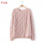 12 Color ! Hot New Autumn Winter Women Cotton Elastic Twist Sweater Lady Knitted Long Sleeve O-neck