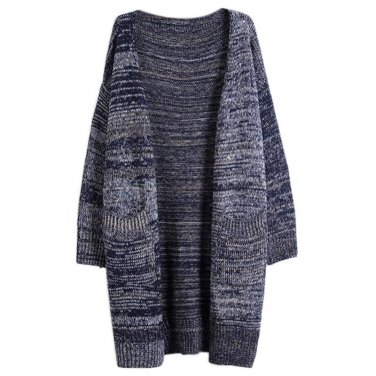 Korean Long Sleeve Solid Vintage Long Sweater Brand Sweater Women Elastico Cardigan Casual Sueter Mu