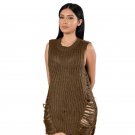 2016 New Women Loose Sweater Dress Fashion Winter Autumn Elegant Vintage Sleeveless Sweater Vest Rou