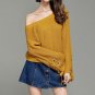 New Arrival 2017 Women Sweater Sexy Flare Sleeve O Neck Pullover Sweaters Fashion Solid Loose Bandag