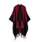 AIEnny Women Plaid Scarf Sweater Open Stitch Tassel Scottish Style Shawl 2017 New Fashion Female Aut