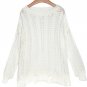 2017 new knit sweater sweater ladies black hole hollow lined loose large size sexy