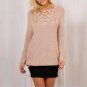 2017 Spring Womem Knit Long Sweater Dress Ladies Sexy Loose Casual Solid Tops Lace Up Jumper Bandage