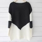 2017 Women Round Neck Long Sleeve Brief Knitwear Casual Loose Sweater Jumper Knitted Pullover Basic 