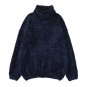 NIJIUDING thick warm turtleneck oversized chenille sweaters long sleeve winter autumn basic loose pu