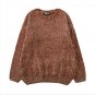 NIJIUDING thick warm turtleneck oversized chenille sweaters long sleeve winter autumn basic loose pu