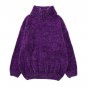 NIJIUDING thick warm turtleneck oversized chenille sweaters long sleeve winter autumn basic loose pu