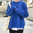 2017 New Vintage Solid Simple College Wind All Match Loose Casual Long Sleeve Female Sweaters