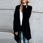 Autumn Winter Women Open Front Asymmetrical Hem Knitted Sweater Coat Long Sleeve Warm Long Cardigan