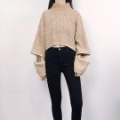 2017 New Fashion Solid Zipper Short Design Street Casual Hit Long Sleeve Turtleneck Female Sweaters