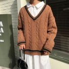 2017 Winter New Fashion All Match College Wind Vintage Velvet Knited Loose Basic Long Sleeve Female 