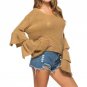 2017 Autumn Pullover Women Flare Sleeve V Neck Sweaters Casual Solid Ruffles Jumper Knitted Warm Swe