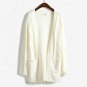 2017 spring autumn new women sweater coat thick twist sweater long section knit cardigan solid color