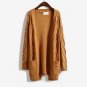 2017 spring autumn new women sweater coat thick twist sweater long section knit cardigan solid color