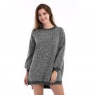 Winter Fashion Women Long Sleeve Sweater  Female O-neck Asymmetrical Hem Casual Pullovers Women Ladi