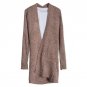 Women Spring Autumn Long Sleeve Solid Color Cardigan Loose Knit Sweater Coat