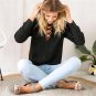 New 2017 Europe Style autumn and winter long-sleeved knit Sexy deep V straps Pullovers loose sweater