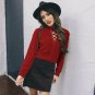 New 2017 Europe Style autumn and winter long-sleeved knit Sexy deep V straps Pullovers loose sweater
