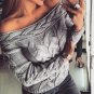 Women Sweater Off Shoulder Sweater Winter Autumn Long Sleeve Female Tops Fall Pull WS4977M