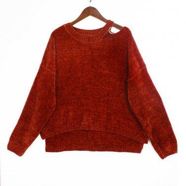 New Fashion Coat Sweater Thin Round Neck Long Sleeves Solid Color Knitted Sweater Shirt Long Sleeve 