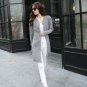 Autumn Winter Casual Loose Female Sweaters Women Cardigan  Bead Pearl Long Knitted Sweaters Outwear 